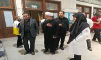 حضور مسئول نهاد نمایندگی مقام معظم رهبری دانشگاه علوم پزشکی ایران در بیمارستان ۱۰۰ تخت خوابی